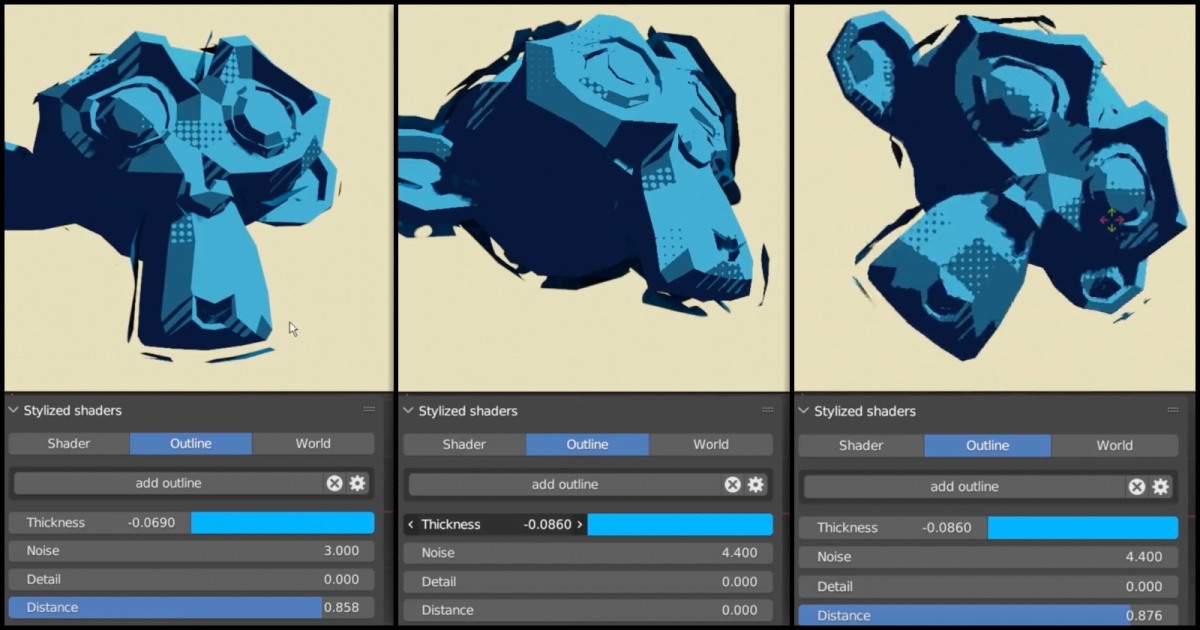 Neat Stylized Outline Shader Created Using Blender