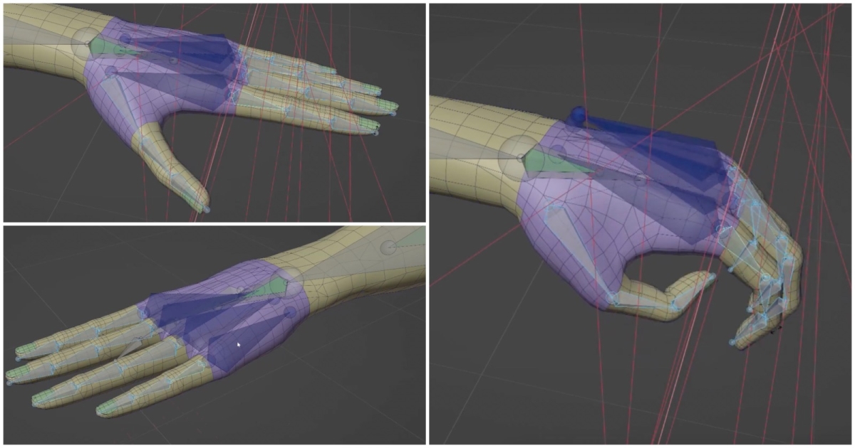 Check Out This Detailed 3D Hand Rig Created Using Blender