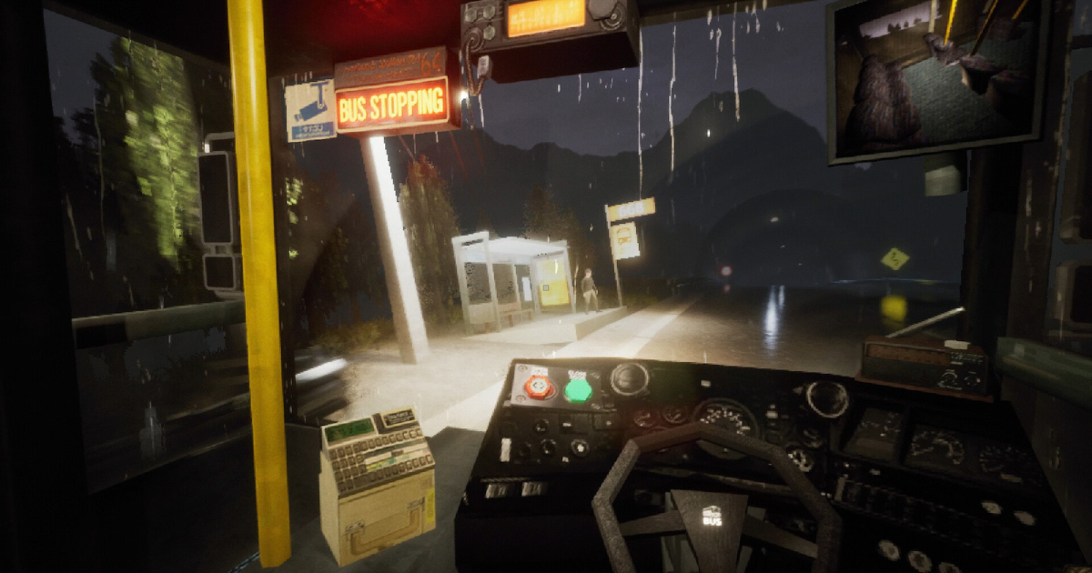 Low Poly Horror Game About Driving a Bus at Night