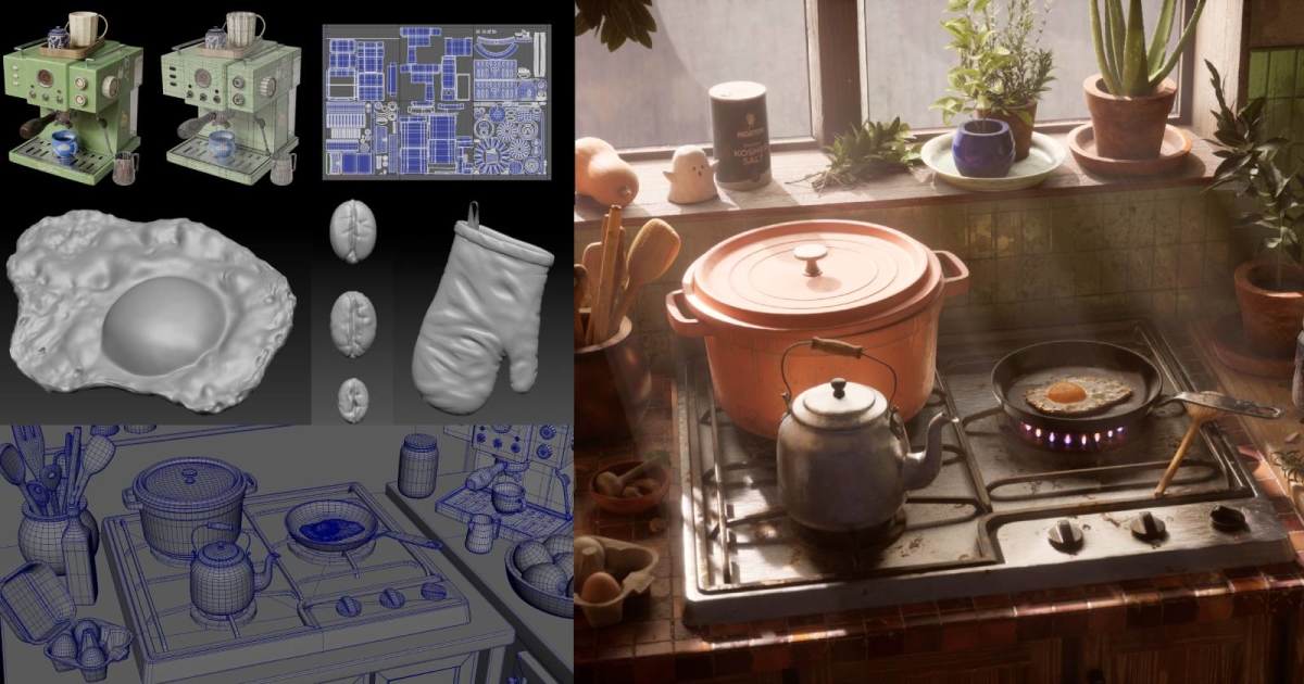 Learn How To Create A Cozy Kitchen Scene With Unreal Engine 5 & Maya