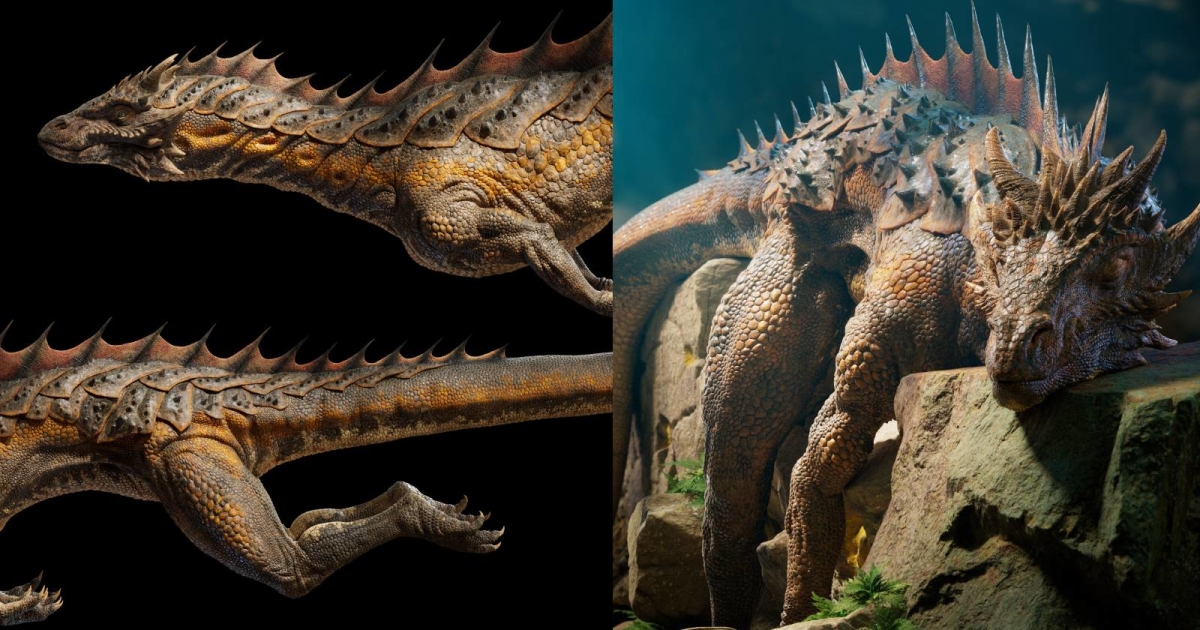 Learn how to create a realistic dragon with ZBrush and Mari