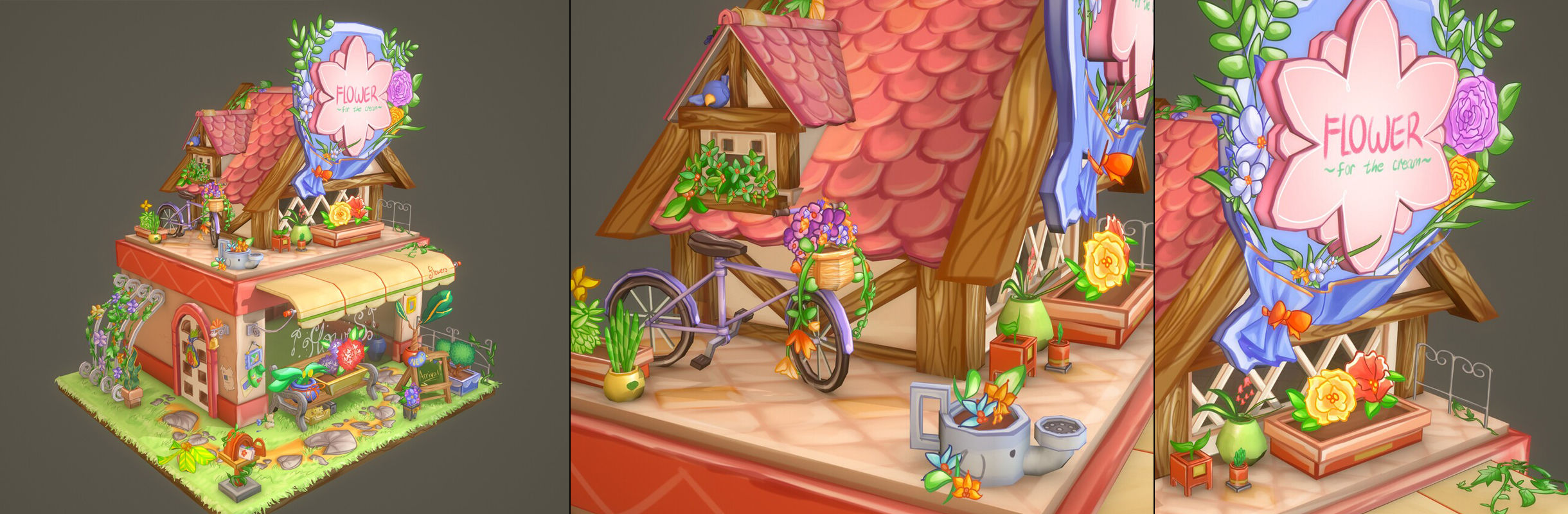 Making a Stylized Hand-Painted Flower Shop