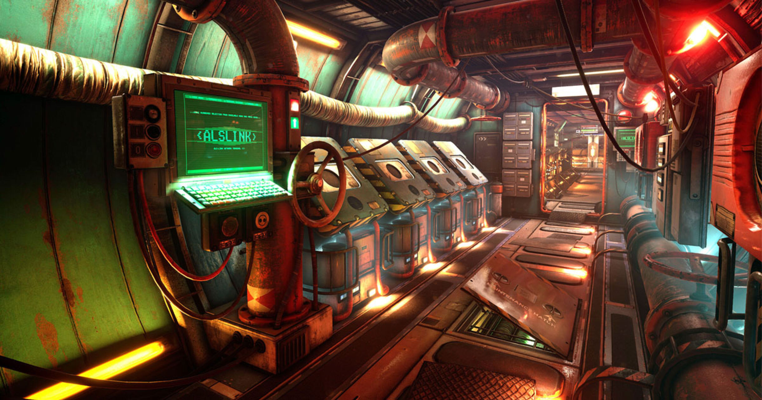 Sci-Fi Ambience: Explore the Futuristic Ambiance of the Space Station Hangar,  Your Spaceship Awaits 