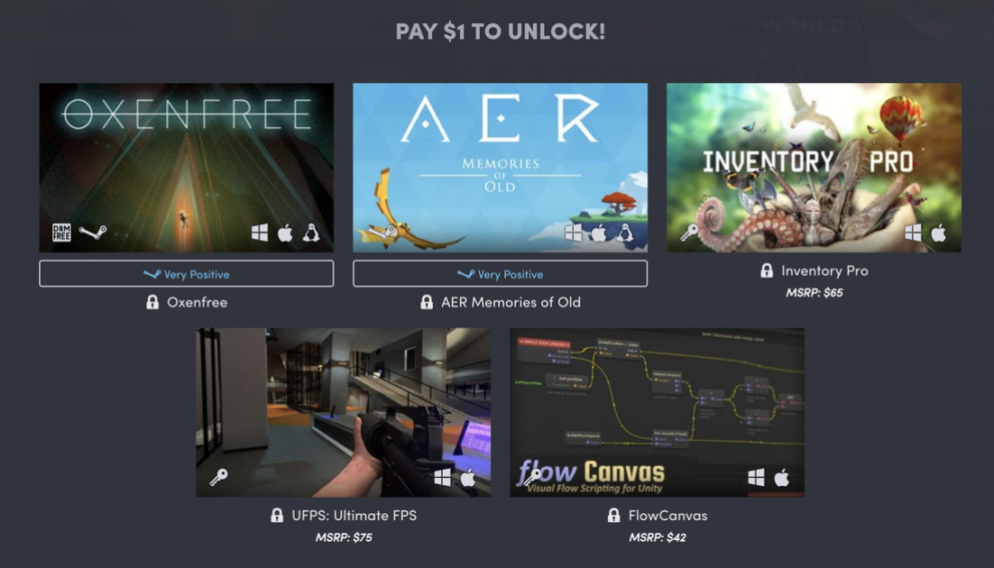 Humble Bundle Adds a Unity Tool Pack