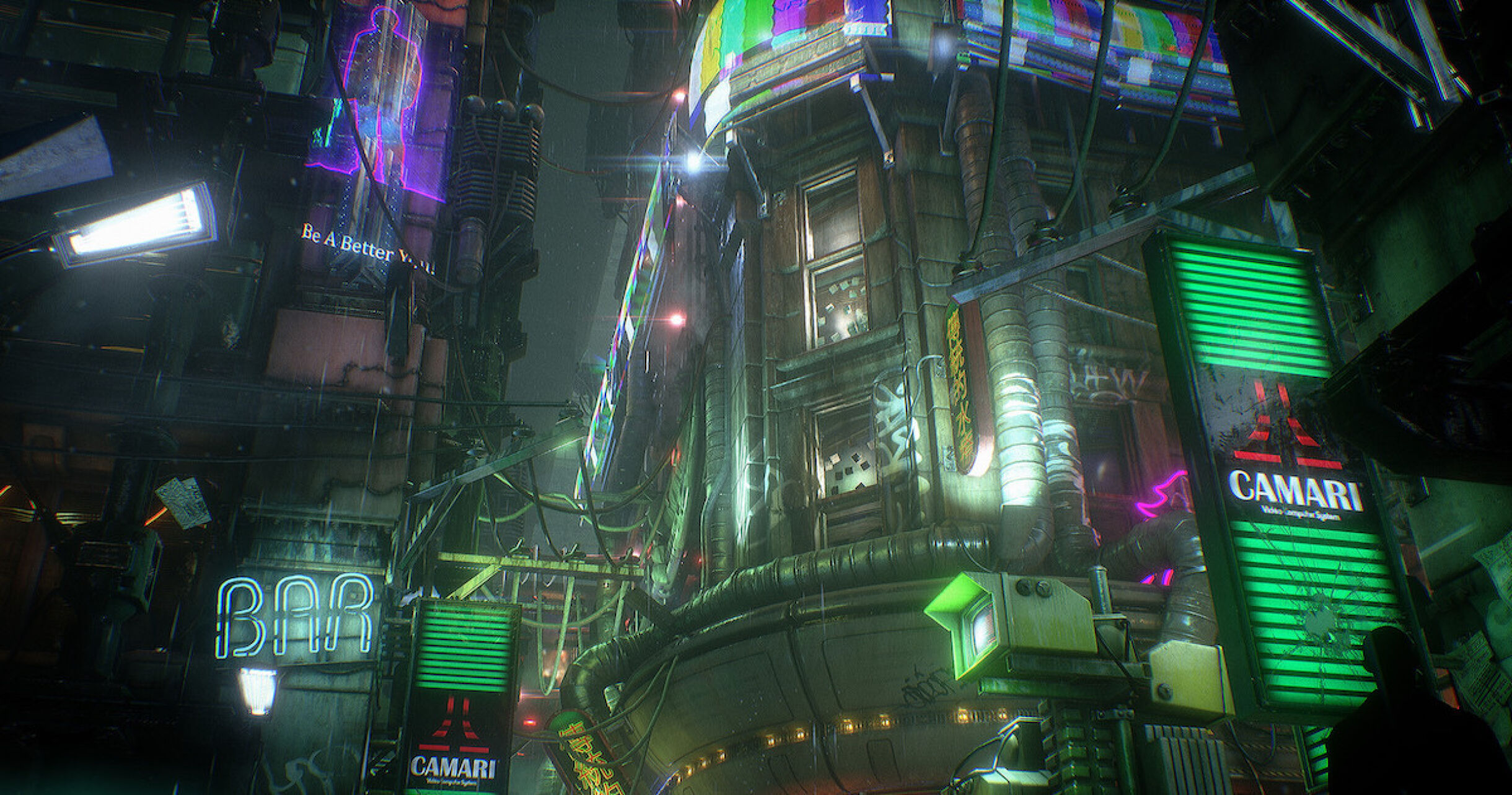 Steam Workshop::Animated Cyberpunk Night City 4K - No rain version