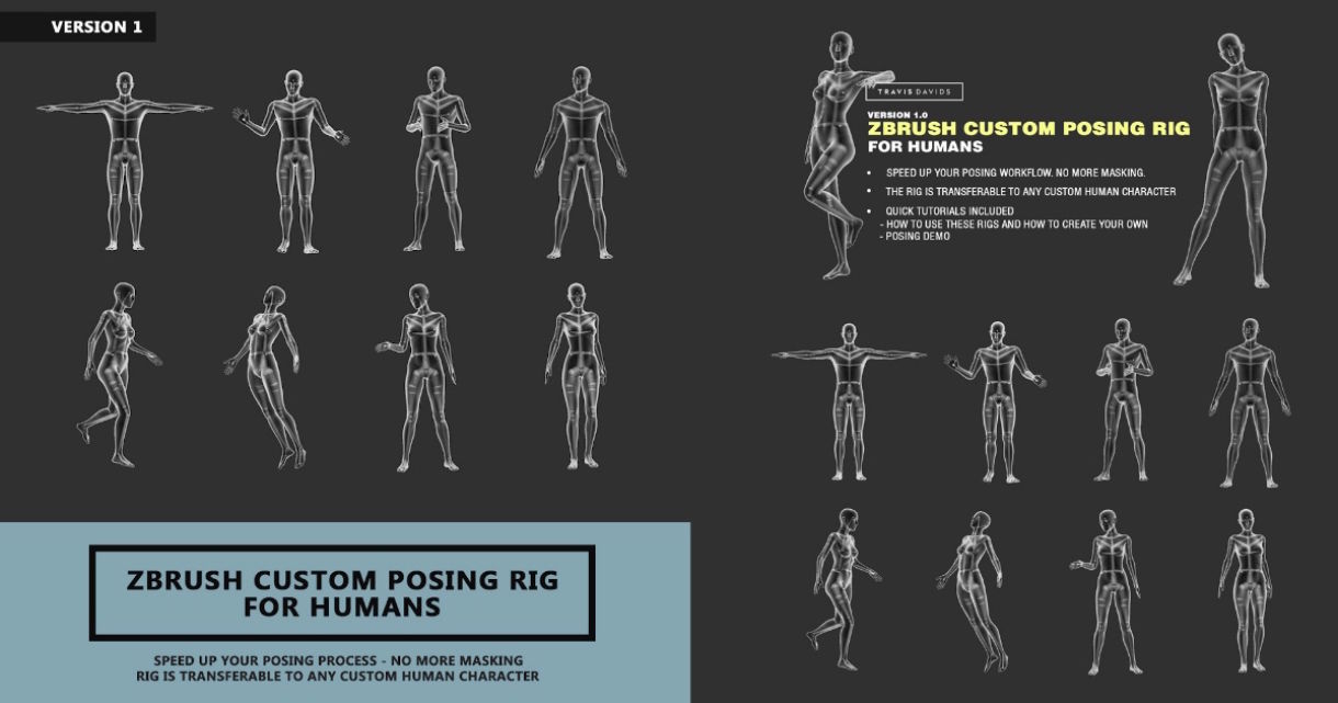 Custom Posing Rig Tool for Humans - FlippedNormals