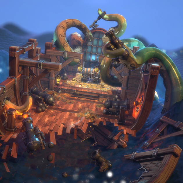 Kraken Attack: Stylized Approach To Pbr